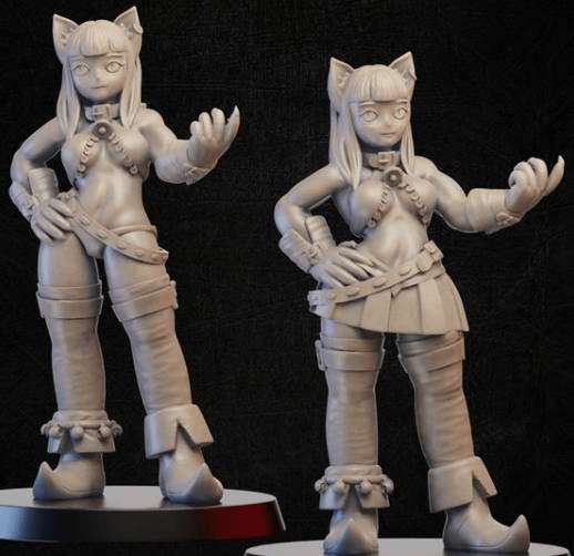 Cat Girl-Onmioji-Beastfolk,Female,Humanoid,Hybird